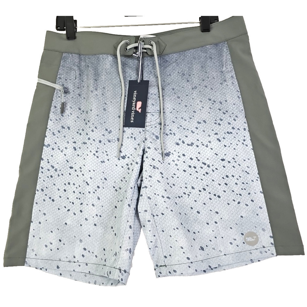 VINEYARD VINES ~Men's Size 32~ Gray Board Unlined Shorts Barracuda NWT $89.50